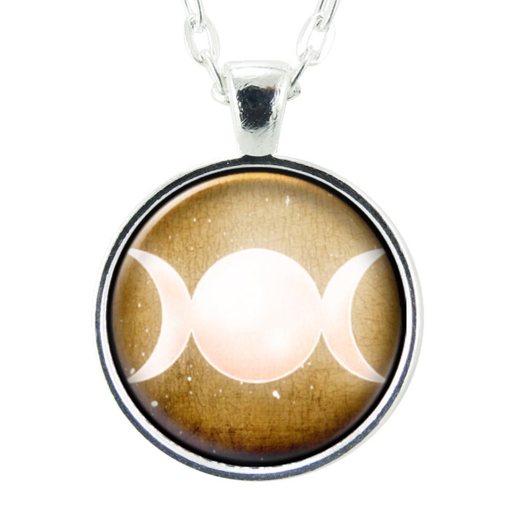 Handmade Triple Goddess Necklace, Witch Jewelry